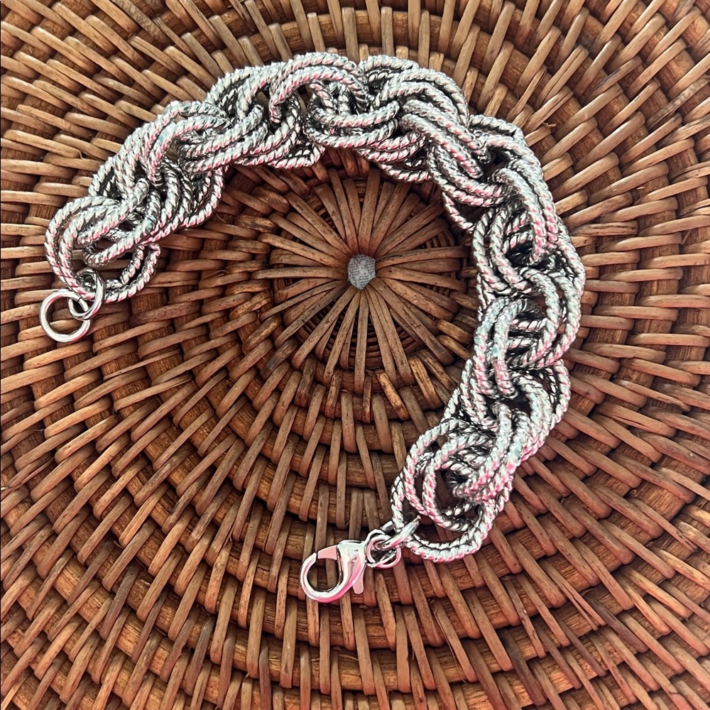 Erwin Pearl Silver tone  Chain Bracelet.
